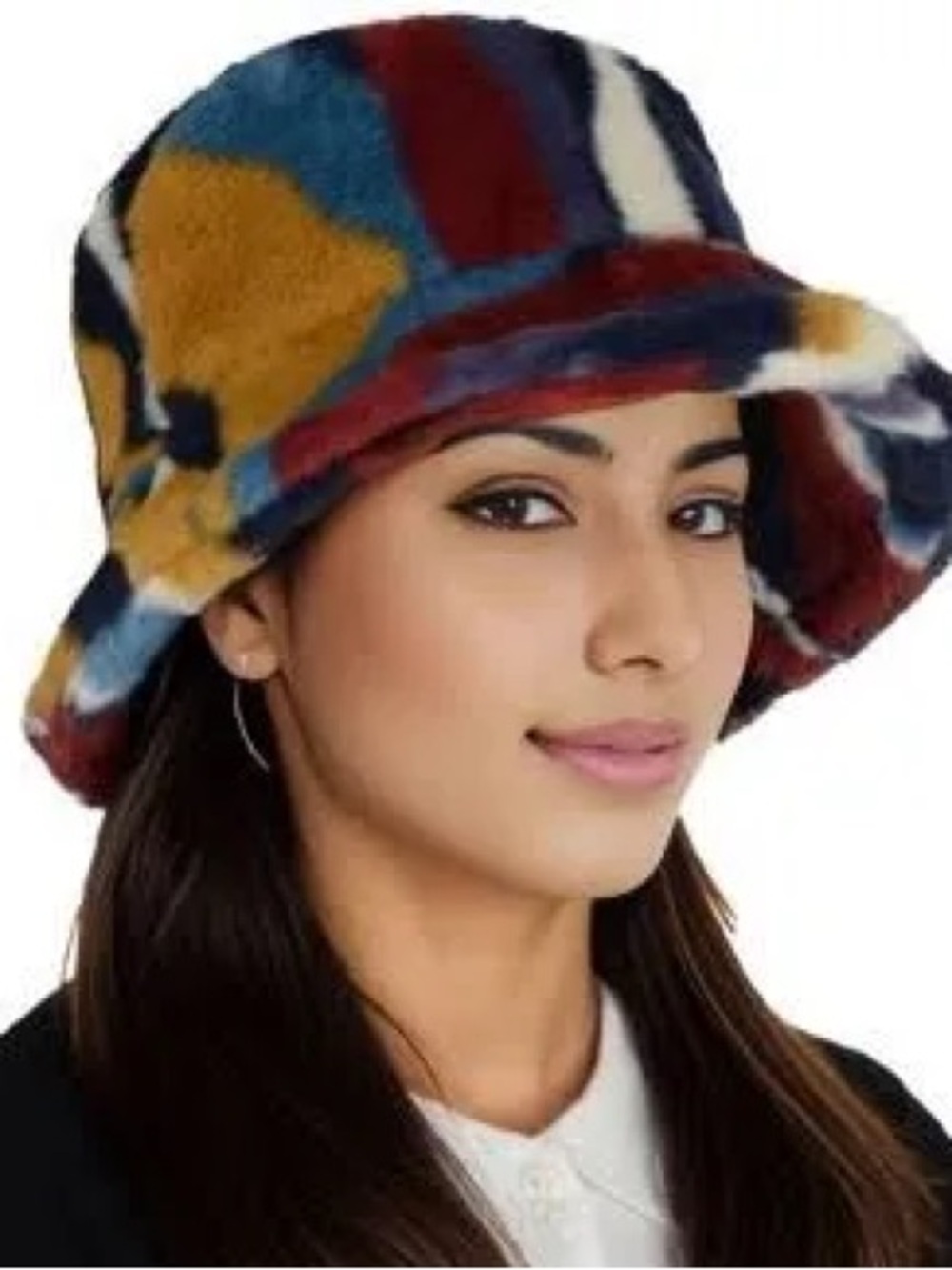 Anna-Kaci Comfy Faux Fur Fuzzy Bucket Colorful Winter Warm Hat Plush Fisherman